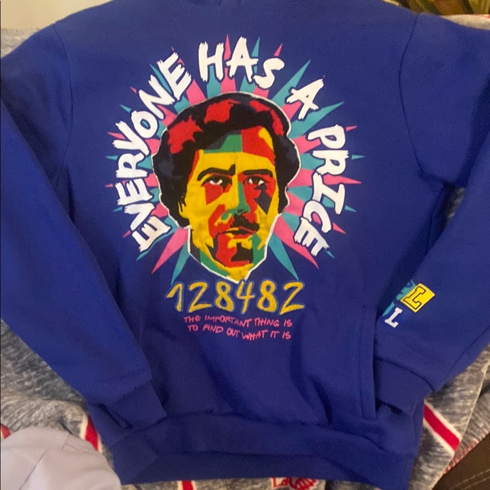 Blue Graphic Men's Sweater
